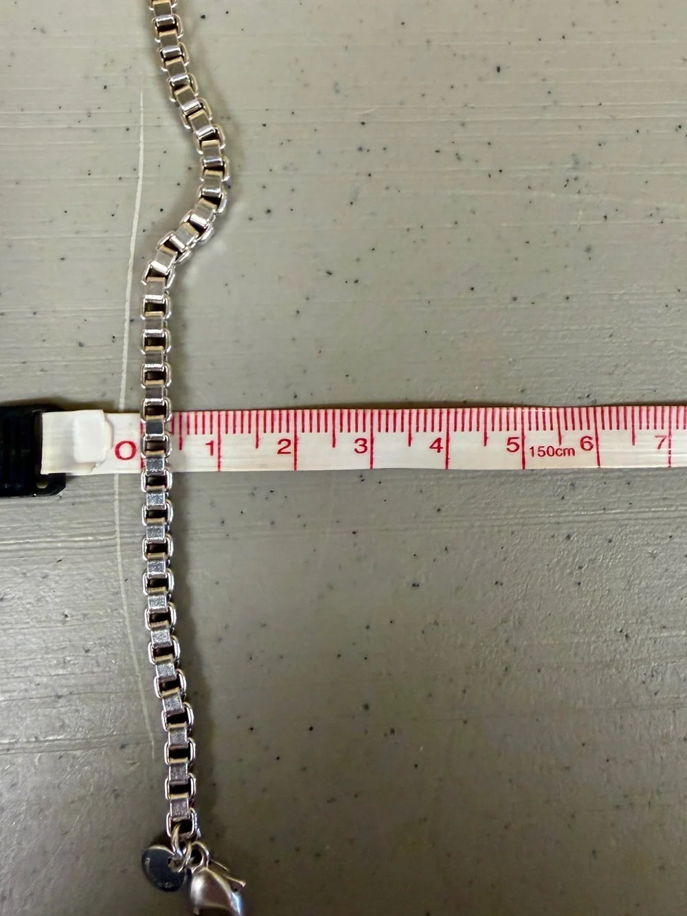 TIFFANY & CO. Sterling Silver Venetian Box Chain Bracelet 16.3g; 7.25” w/ COA